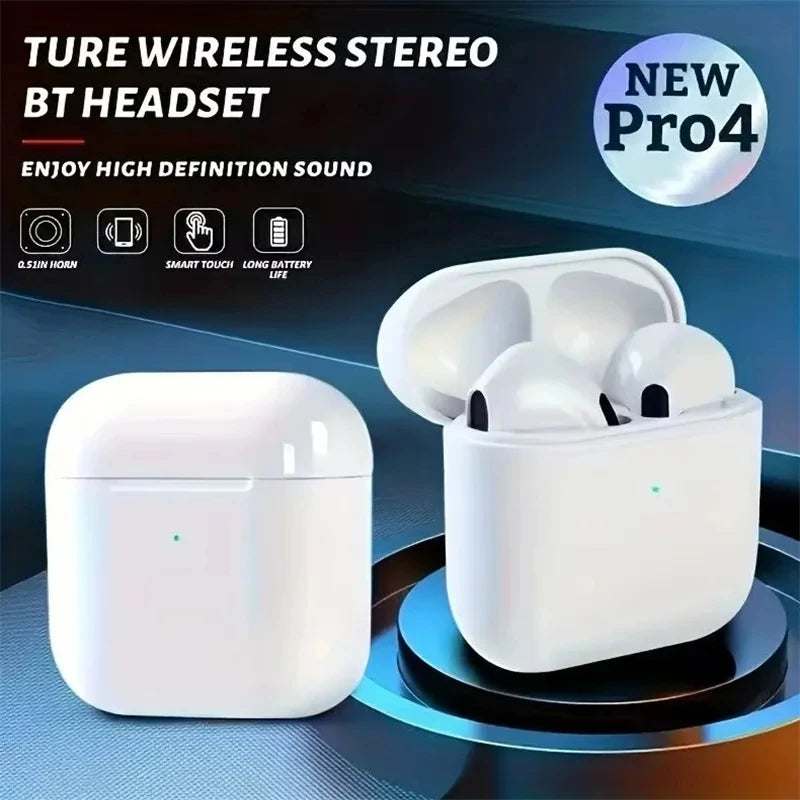Pro4 Bluetooth 9D Wireless Earbuds With Microphone