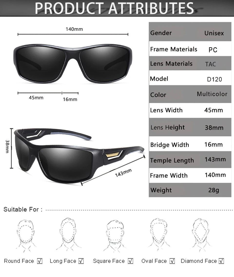 Polarized UV400 Camouflage Sports Sunglasses