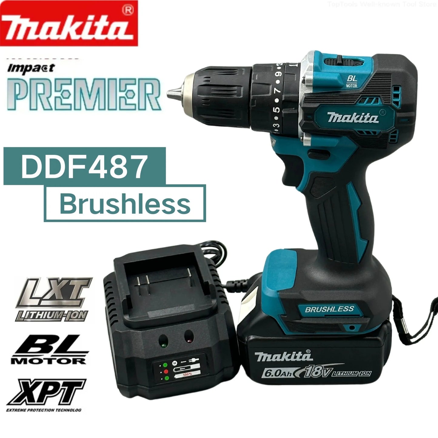 Makita 18V DDF487 Brushless Drill