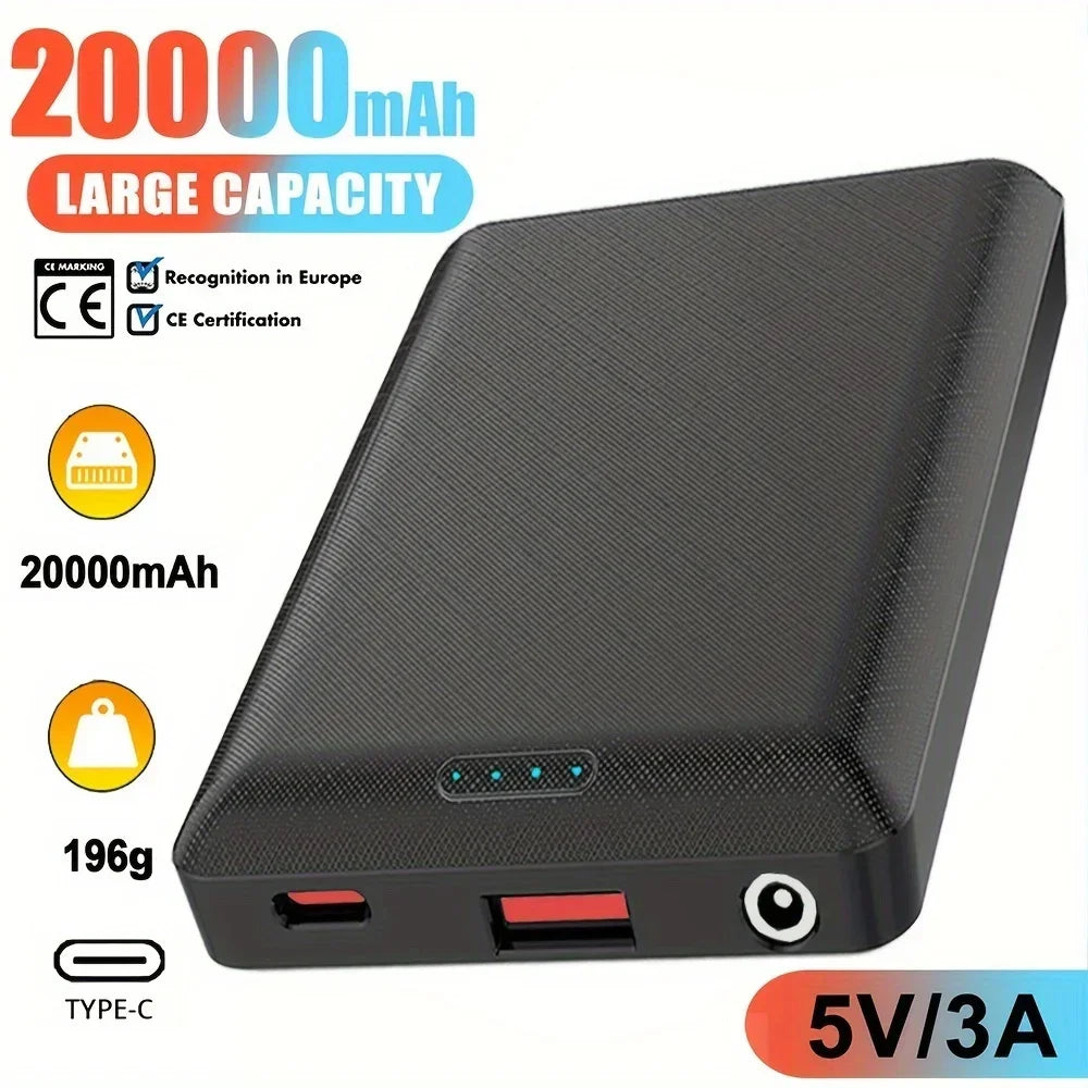 20000mAh Portable Power Bank – DC5V Charging for Heated Clothing and Devices