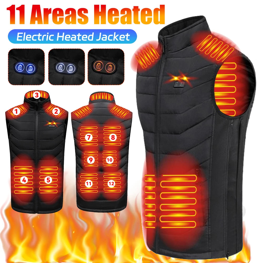 11-Zone Heated Jacket – USB Rechargeable, Unisex