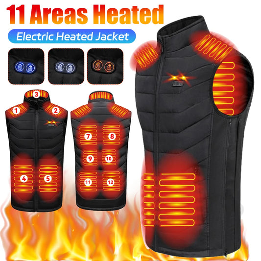 11-Zone Heated Jacket – USB Rechargeable, Unisex