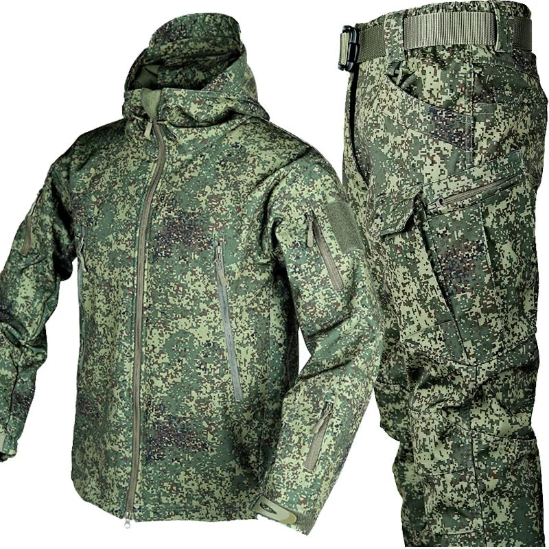 Men's Tactical Camo Jacket & Pants Set – Waterproof, Warm, and Durable