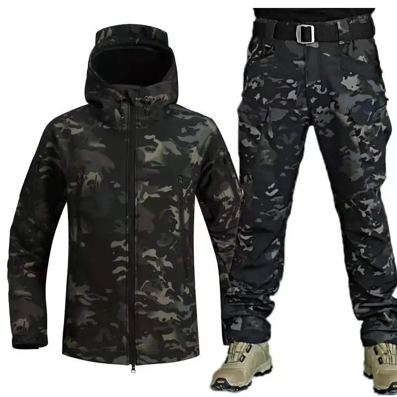 Men's Tactical Camo Jacket & Pants Set – Waterproof, Warm, and Durable