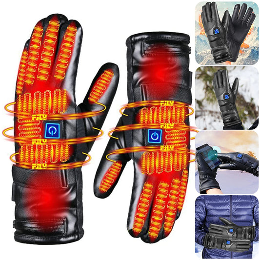 Waterproof Heated Gloves – 3 Temperature Levels, Touchscreen Compatible, for Outdoor Activities