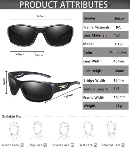 Polarized UV400 Camouflage Sports Sunglasses