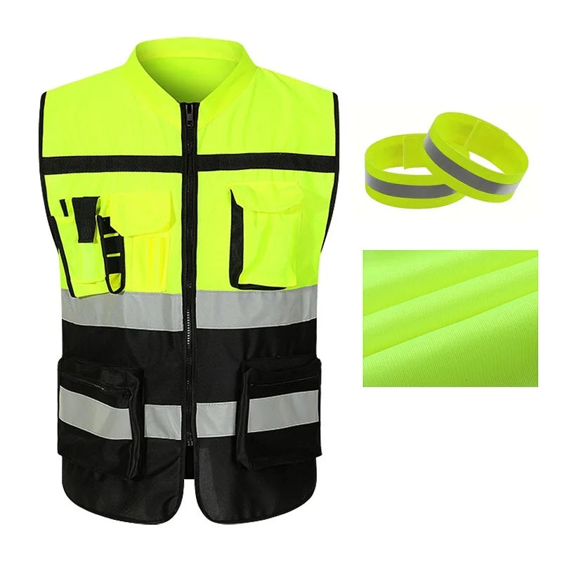 Reflective Vest with High-Visibility Strips