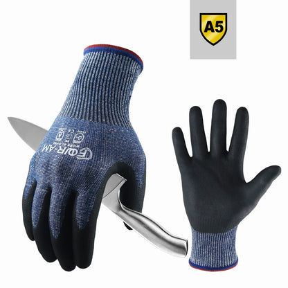 Level 5 Cut-Resistant Gloves, Nitrile Foam Coated