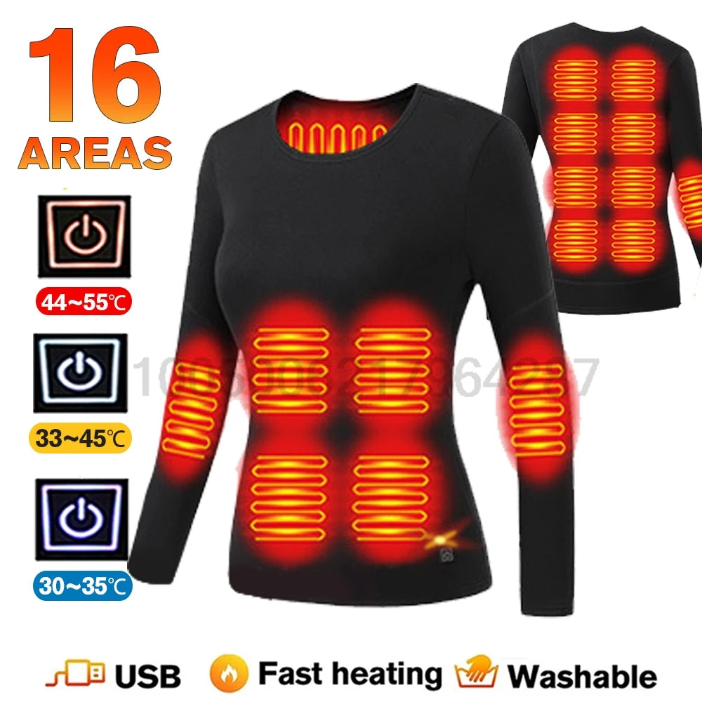 Winter Heated Underwear Sets for Women and Men