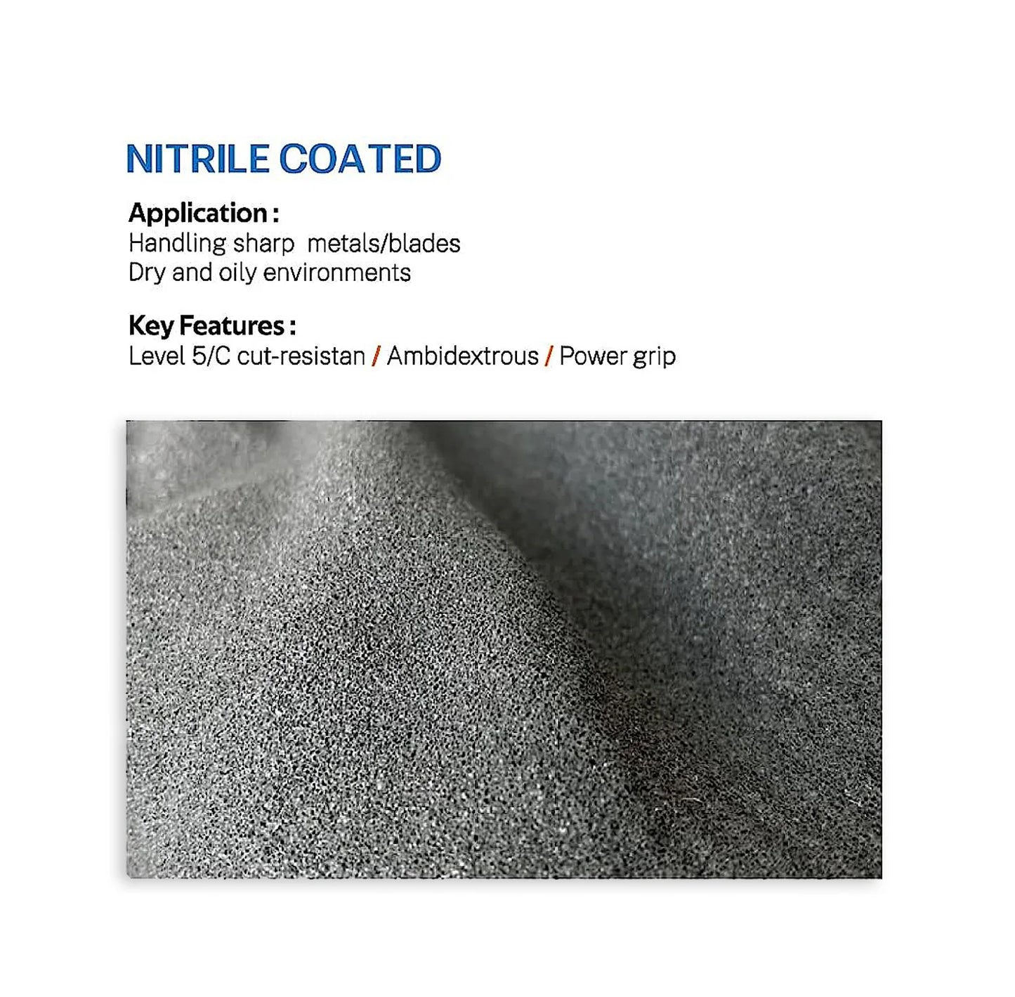 Level 5 Cut-Resistant Gloves, Nitrile Foam Coated