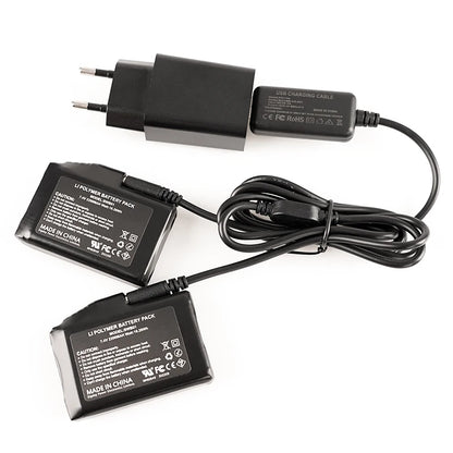 7.4V Rechargeable Battery Charger with 2200mAh Batteries for Heated Gear
