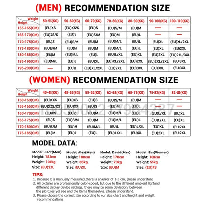 Winter Heated Underwear Sets for Women and Men