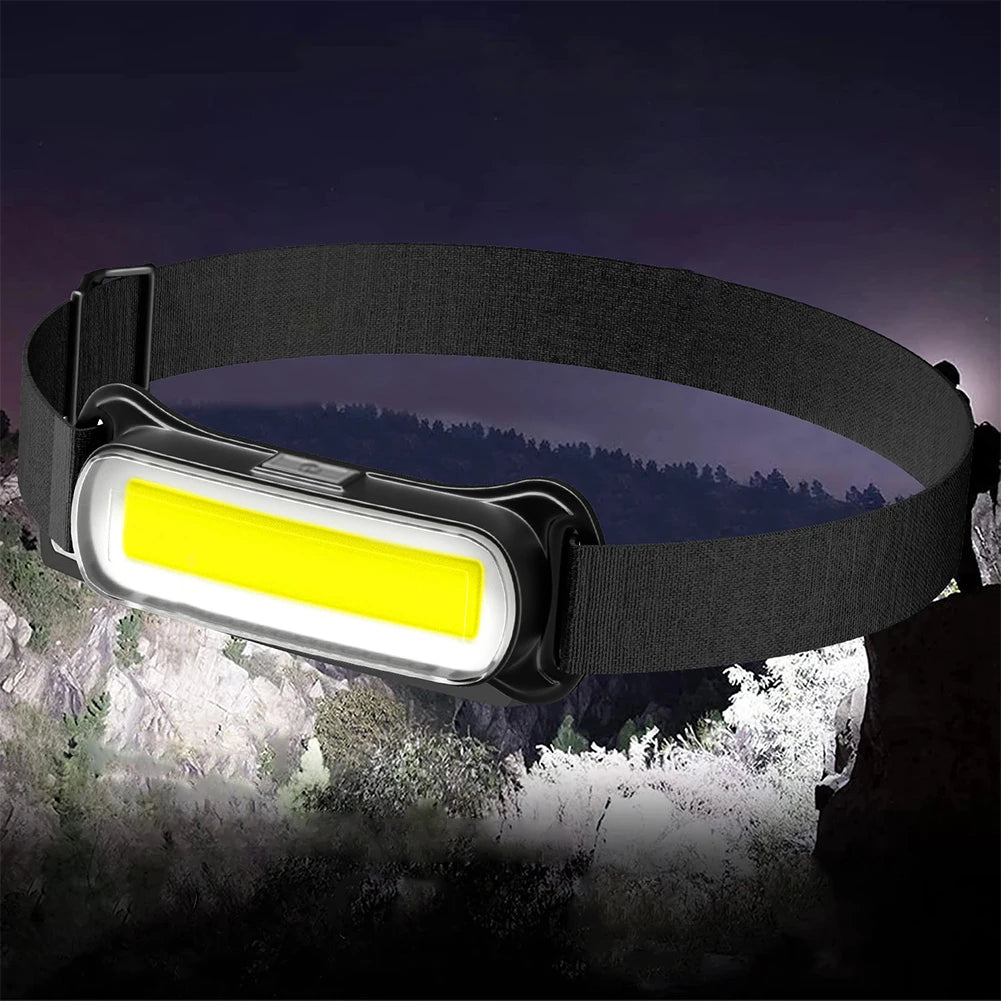 Waterproof Rechargeable Headlamp – 3 Modes, Adjustable Headband for Outdoor Activities