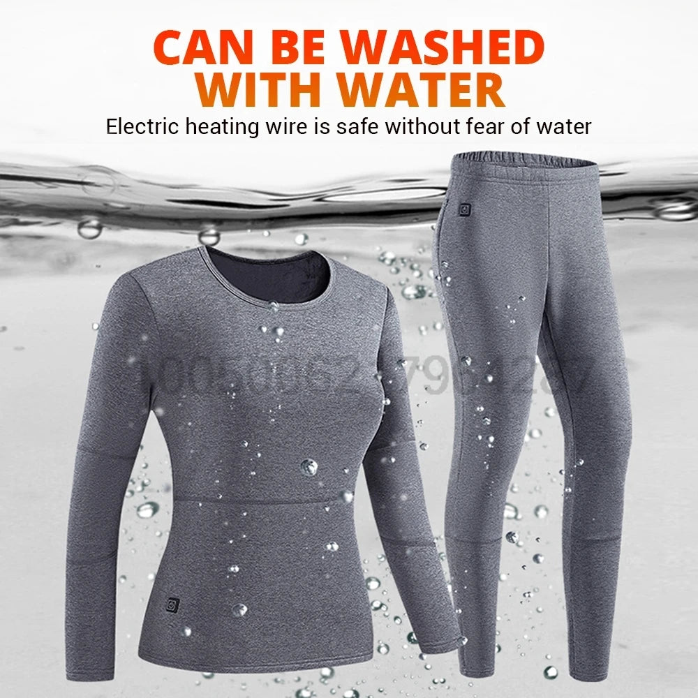 Winter Heated Underwear Sets for Women and Men