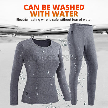 Winter Heated Underwear Sets for Women and Men