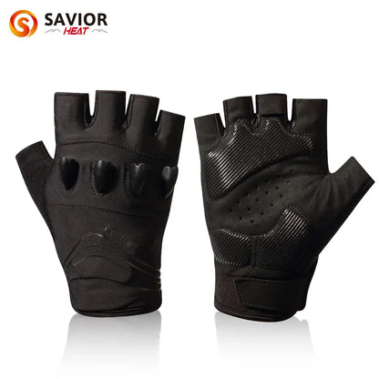 LED Half-Finger Cycling Gloves – Rechargeable, Breathable, Nightview