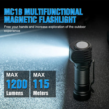 Trustfire MC18 LED Headlamp – 1200lm, USB Rechargeable, Magnetic Tail Cap