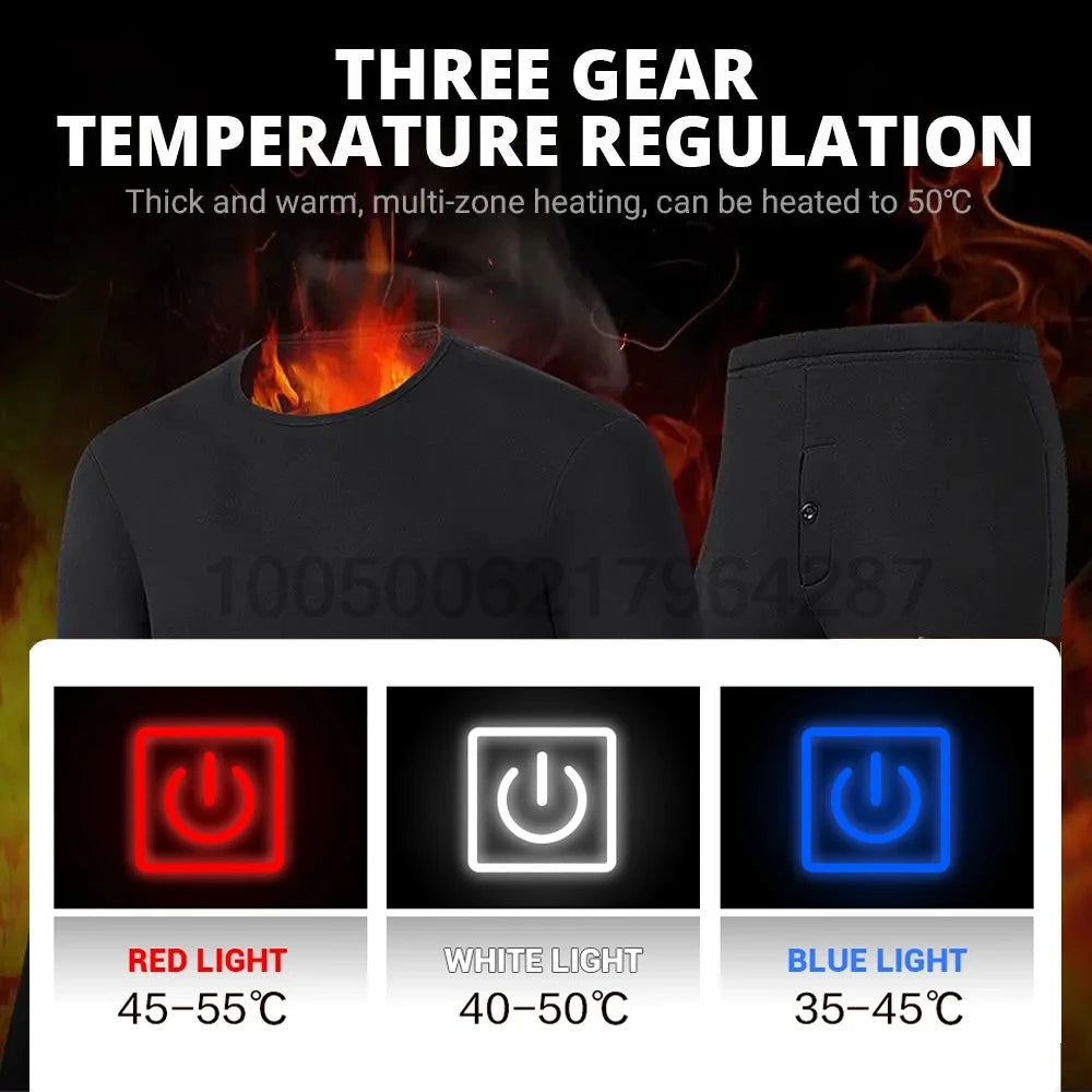 Winter Heated Underwear Sets for Women and Men