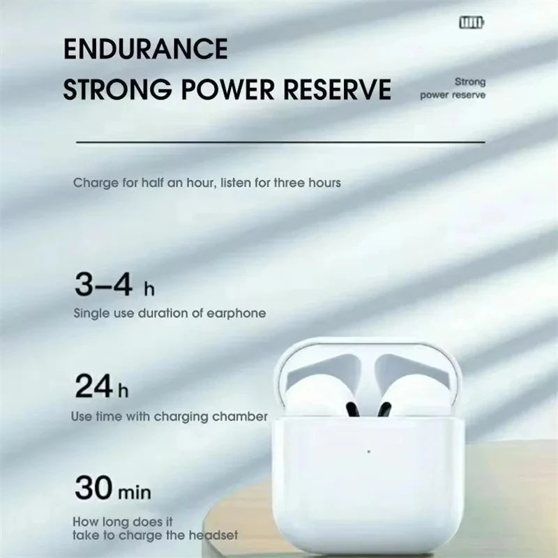 Pro4 Bluetooth 9D Wireless Earbuds With Microphone