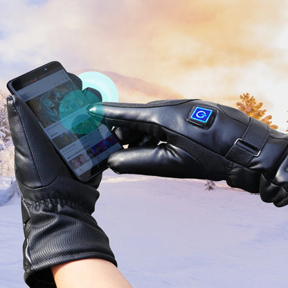 Waterproof Heated Gloves – 3 Temperature Levels, Touchscreen Compatible, for Outdoor Activities