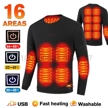 Winter Heated Underwear Sets for Women and Men